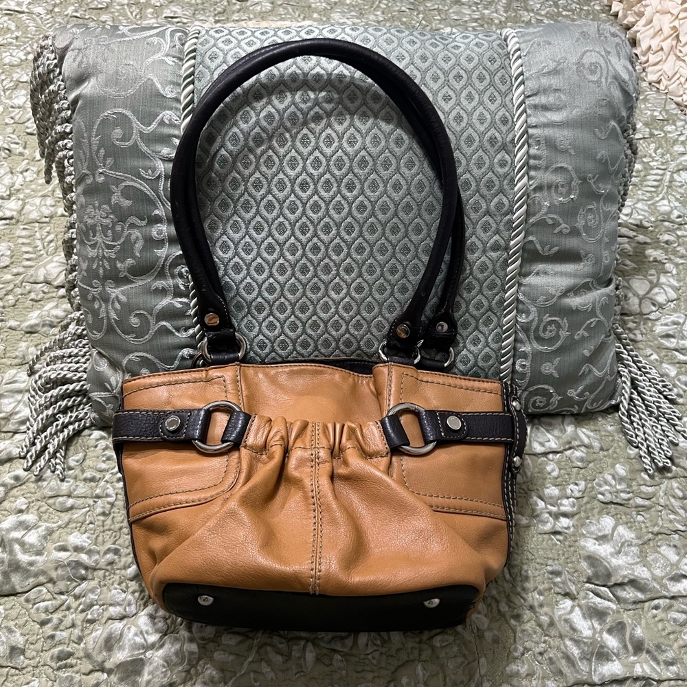 Chic Carmel and Brown Women's Shoulder Bag